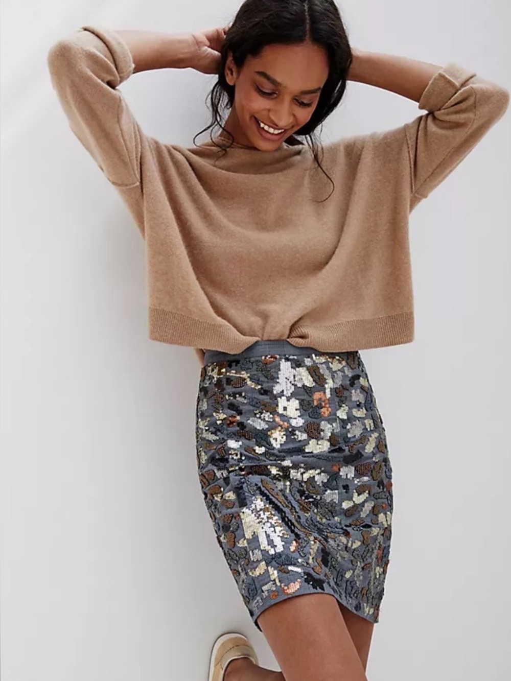 Anthropologie Maeve sequined skirt, size 14